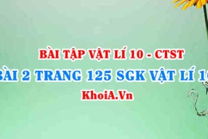Bài 2 trang 125 SGK Vật lí 10 Chân trời sáng tạo